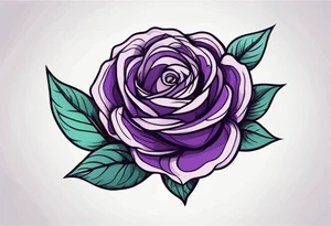 Purple rose tattoo idea