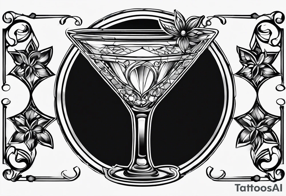 coupe cocktail glass
 glass tattoo idea