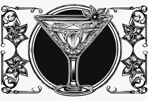 coupe cocktail glass
 glass tattoo idea