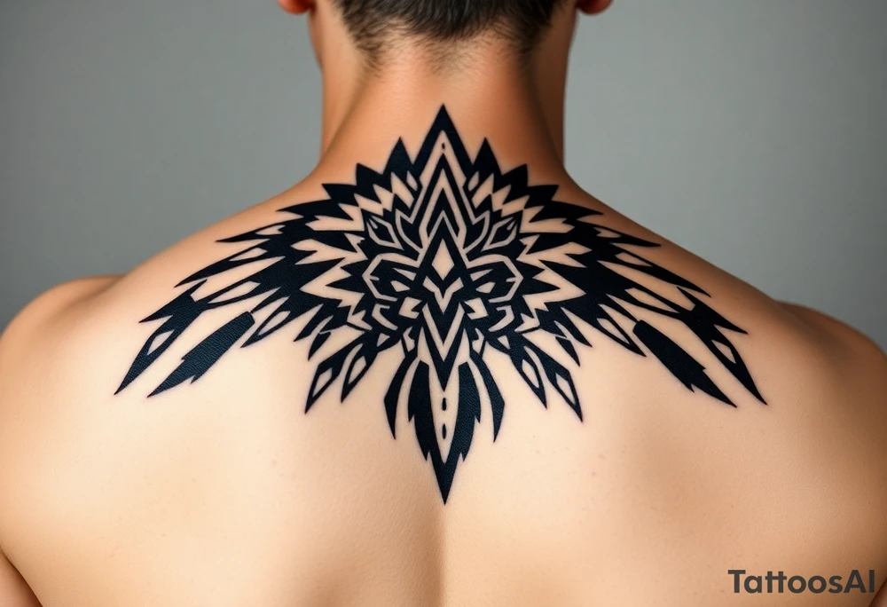 Native cherokee tribal for shoulder tattoo idea
