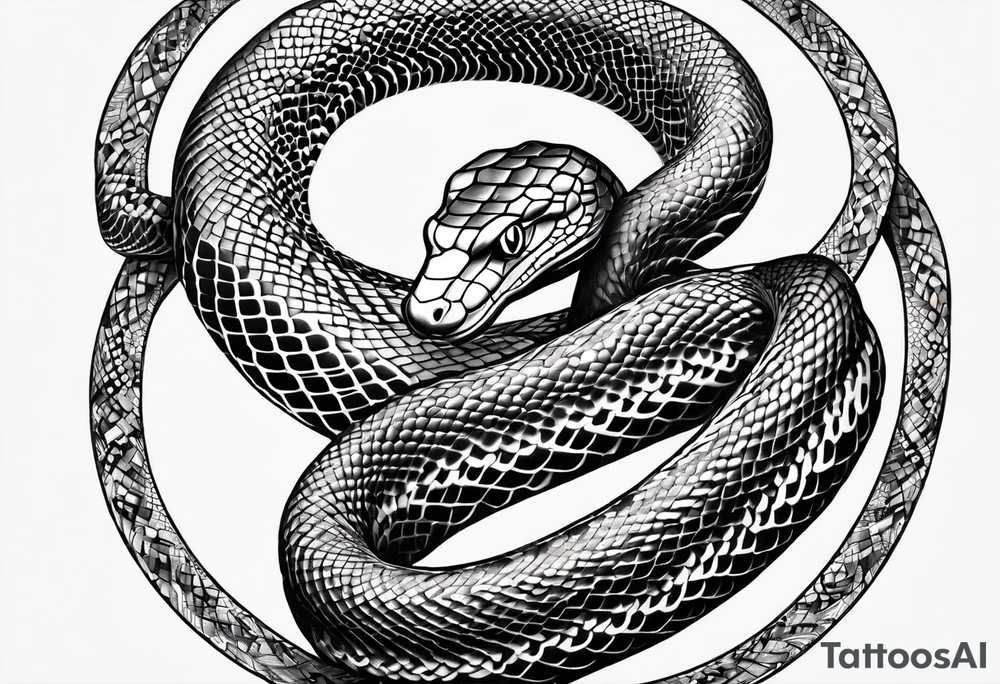 Auroboros the snake in an infinity shape instead of a circle tattoo idea