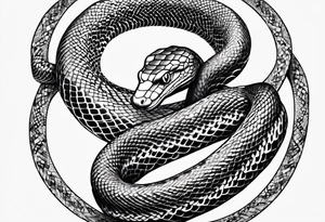 Auroboros the snake in an infinity shape instead of a circle tattoo idea