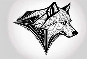 Wolf in profile mouth agape, , his forehead should have the diamond symbol with a dot in the center, tattoo idea