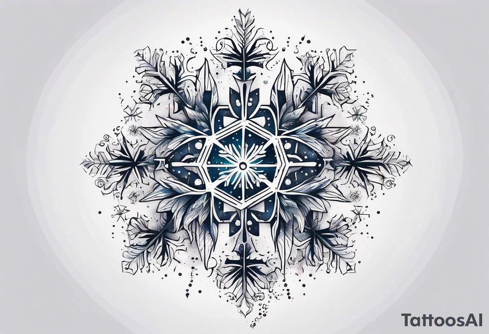 Constellation, animal, snowflake tattoo idea