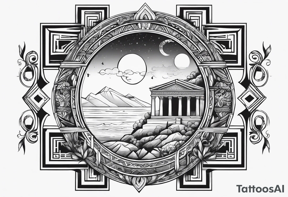 Something to do with greek god
and the month of august tattoo idea