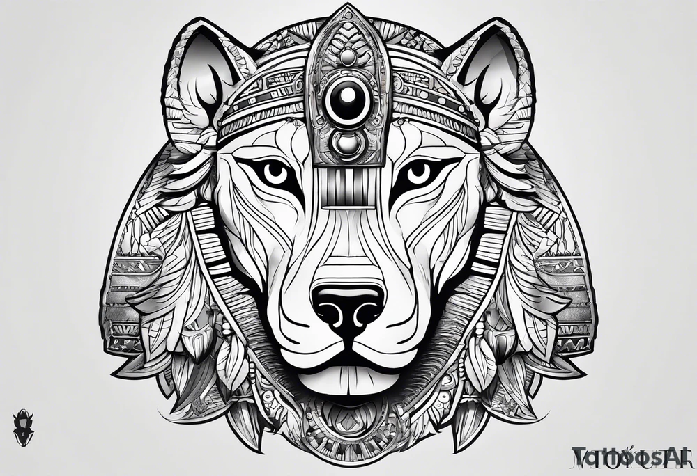 Egyptian dog god tattoo idea