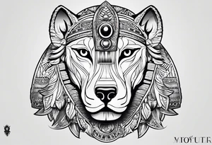 Egyptian dog god tattoo idea