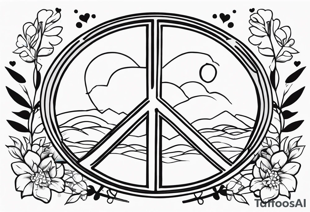 Something that means peace and love for mental health battle tattoo idea