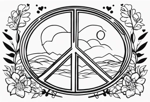 Something that means peace and love for mental health battle tattoo idea