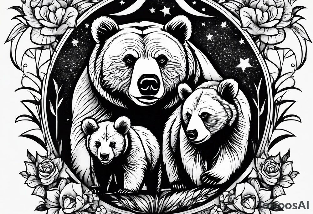 mamma bear and cub tattoo idea
