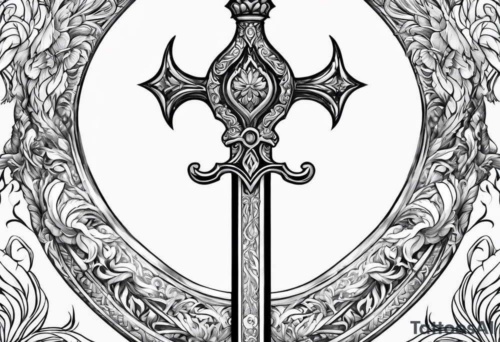Magical sword tattoo idea