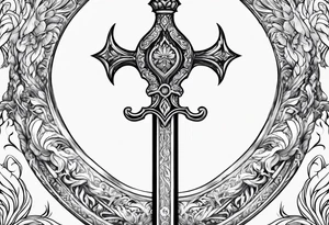 Magical sword tattoo idea
