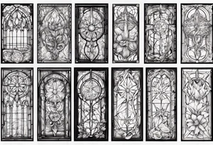 Stained glass window tattoo idea