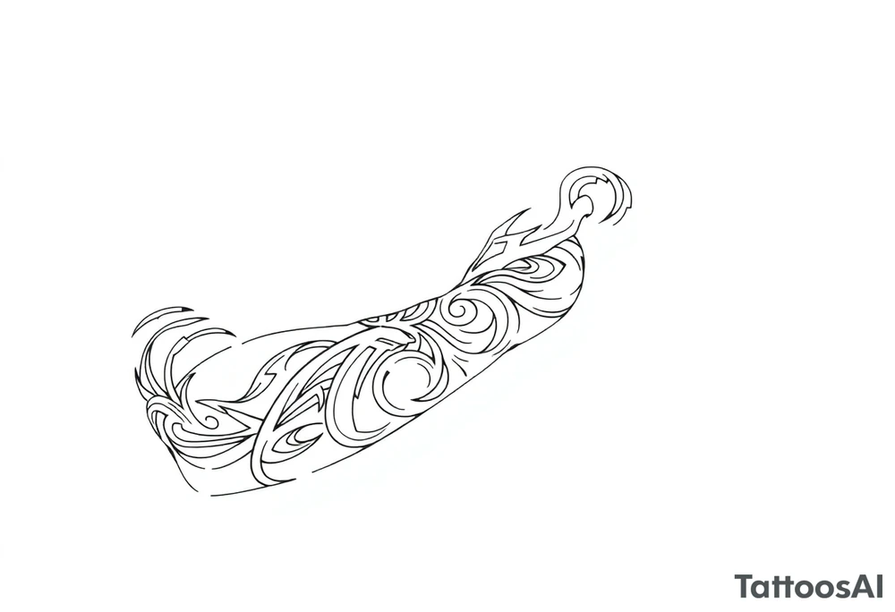 Maori style Celtic tribal sleeve tattoo idea