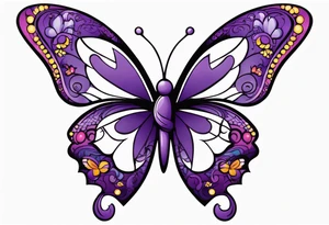 Purple butterfly, infinity, rest in peace tattoo idea