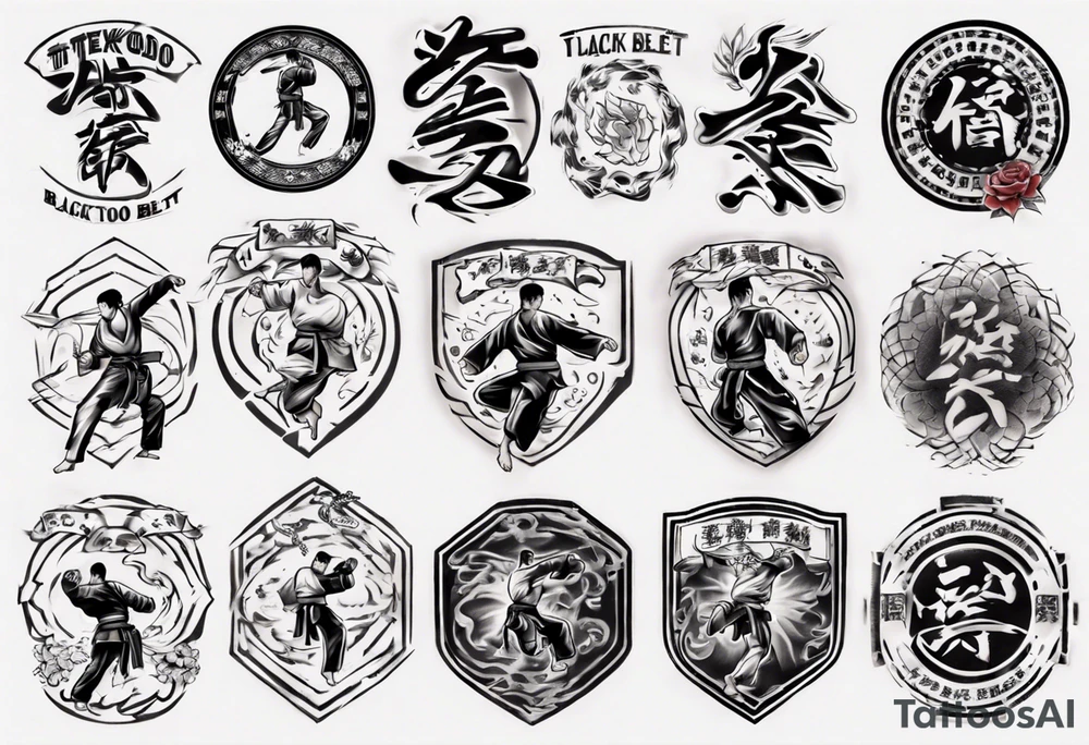 Taekwondo black belt tattoo idea