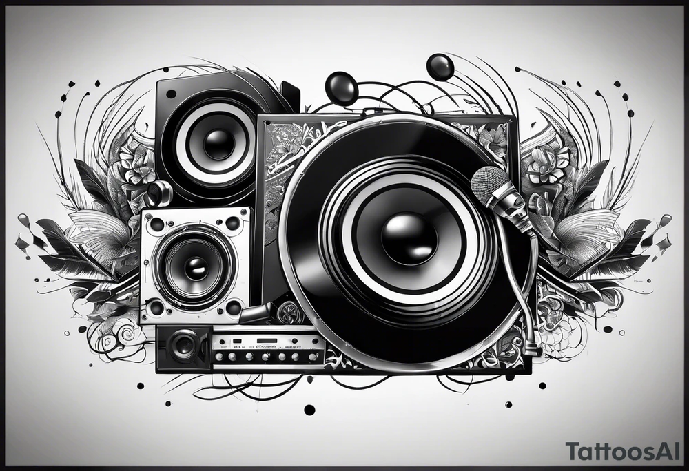 A forearm tattoo about electronic music tattoo idea