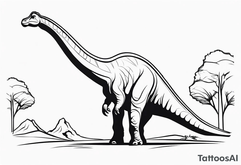 4. Brachiosaurus tattoo idea