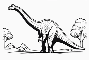 4. Brachiosaurus tattoo idea