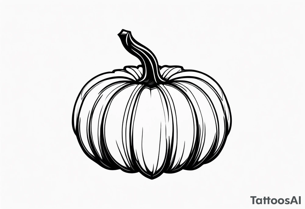 Pumpkin masculine tattoo idea
