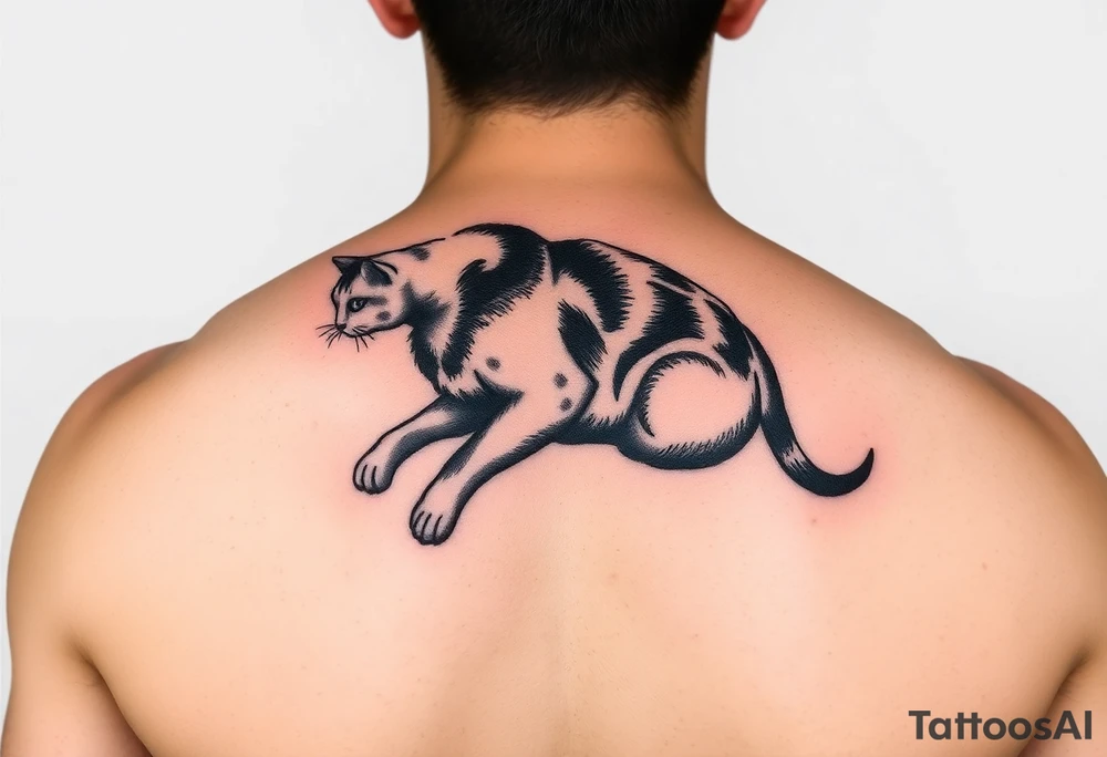 black cat tattoo idea