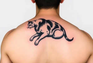 black cat tattoo idea