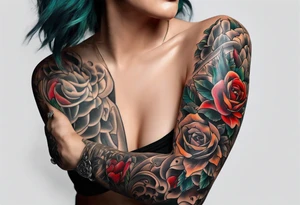extreme joint pain breaking through skin on arm tattoo idea