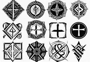 vertical rune symbols tattoo idea