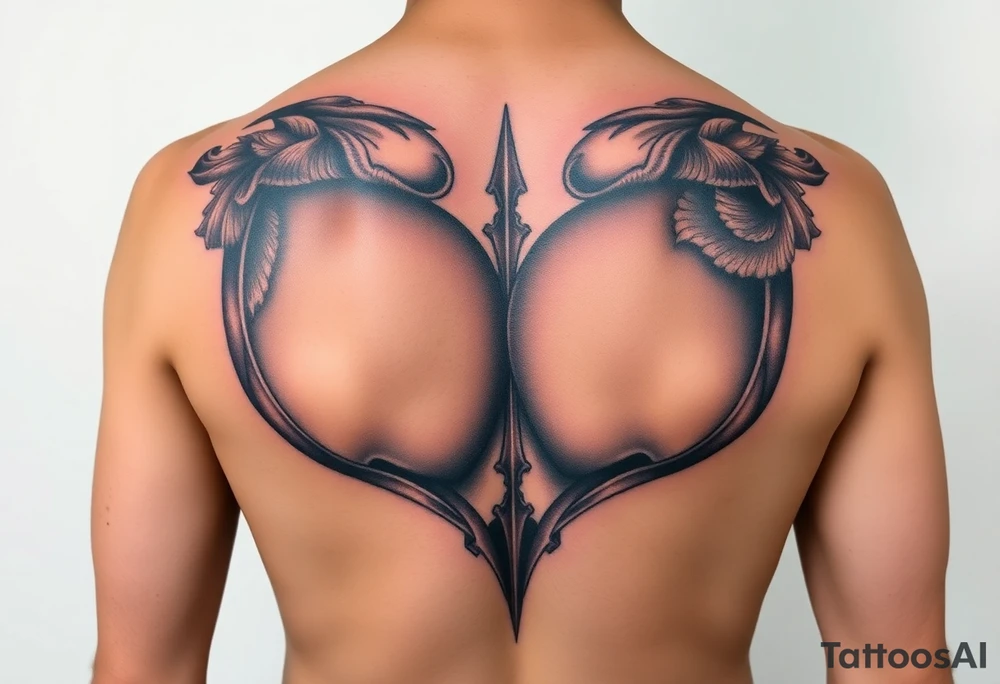 Naked women, big boobs, torso only tattoo idea