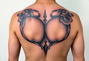 Naked women, big boobs, torso only tattoo idea