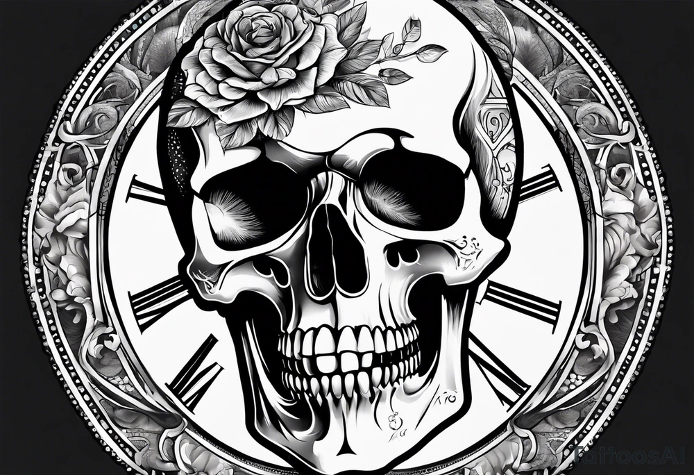 Skull which shows a specific time tattoo idea