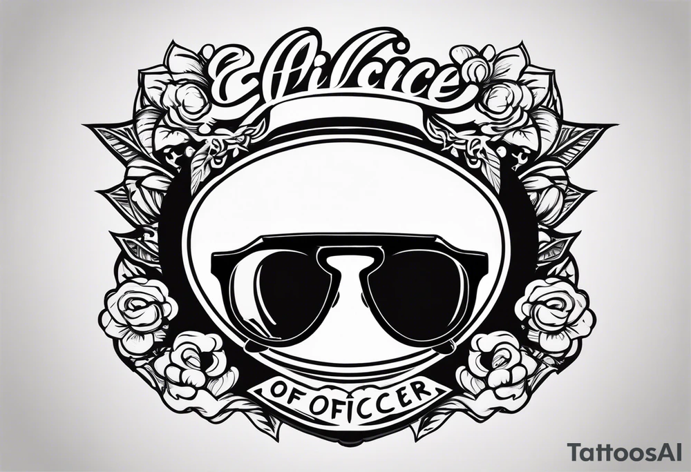 sunglasses officer tattoo idea