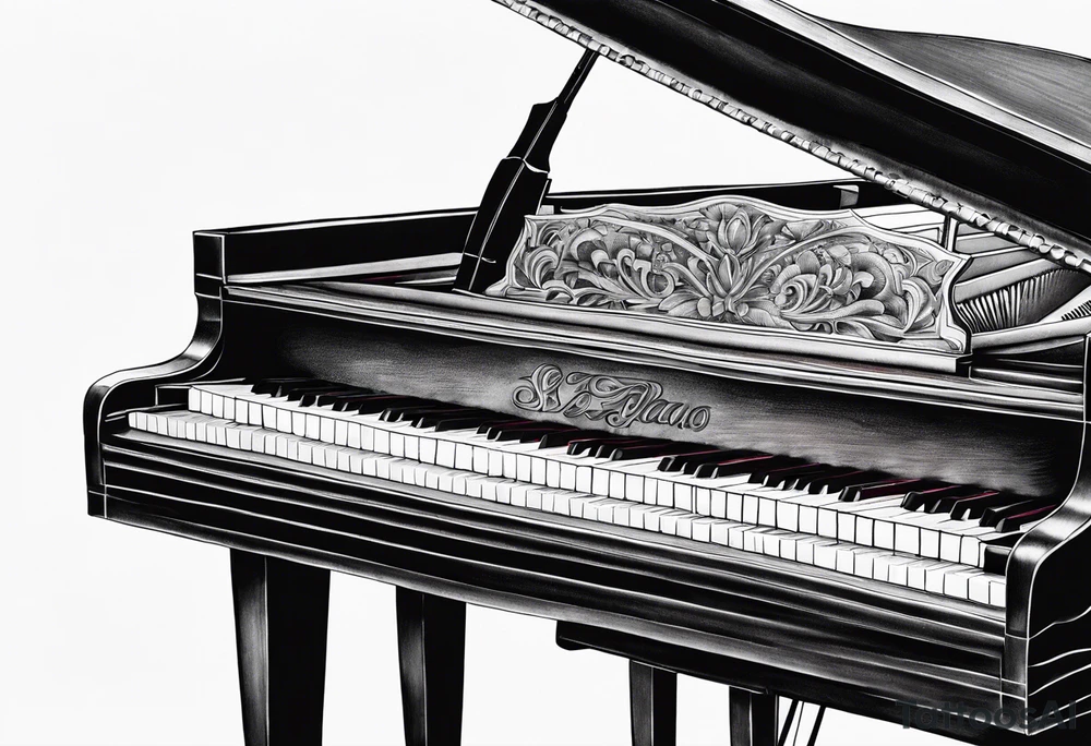 Piano and drums tattoo idea