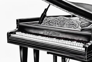Piano and drums tattoo idea