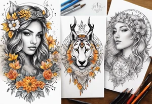 May, July, December zodiac tattoo idea