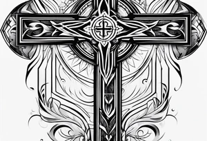 cross minimalista tattoo idea