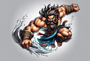 leaping barbarian tattoo idea