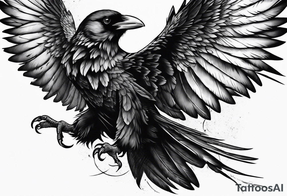 3 Flying Crows tattoo idea