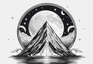 Moon lune tattoo idea