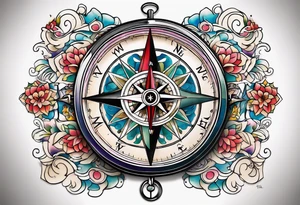 Compass dreams Alice wonderland tattoo idea