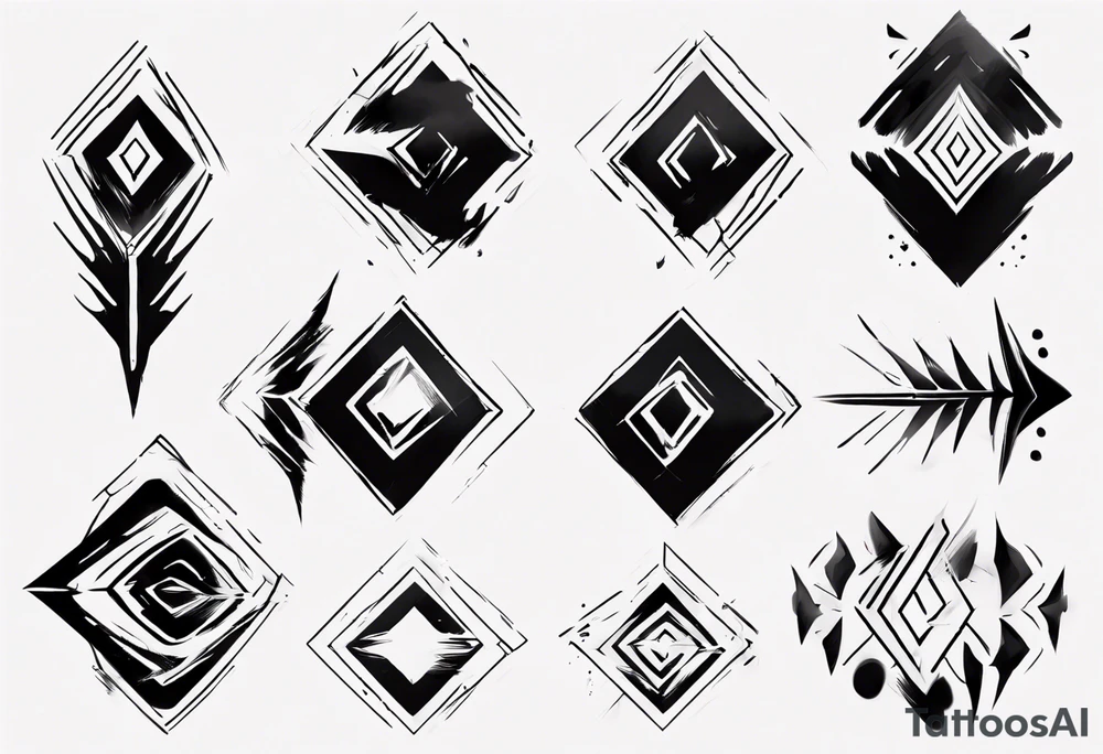 abstract Brush stroke tattoo idea
