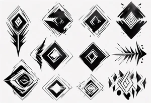 abstract Brush stroke tattoo idea