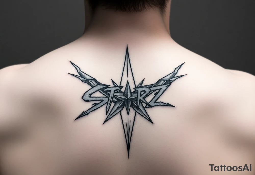 Edgy cybersigilism “Starz” tattoo idea