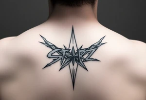 Edgy cybersigilism “Starz” tattoo idea