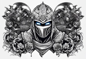Robot ninja warrior tattoo idea