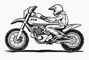 Sister and brother both love dirt bikes tattoo idea