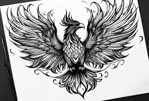 Phoenix rising tattoo idea