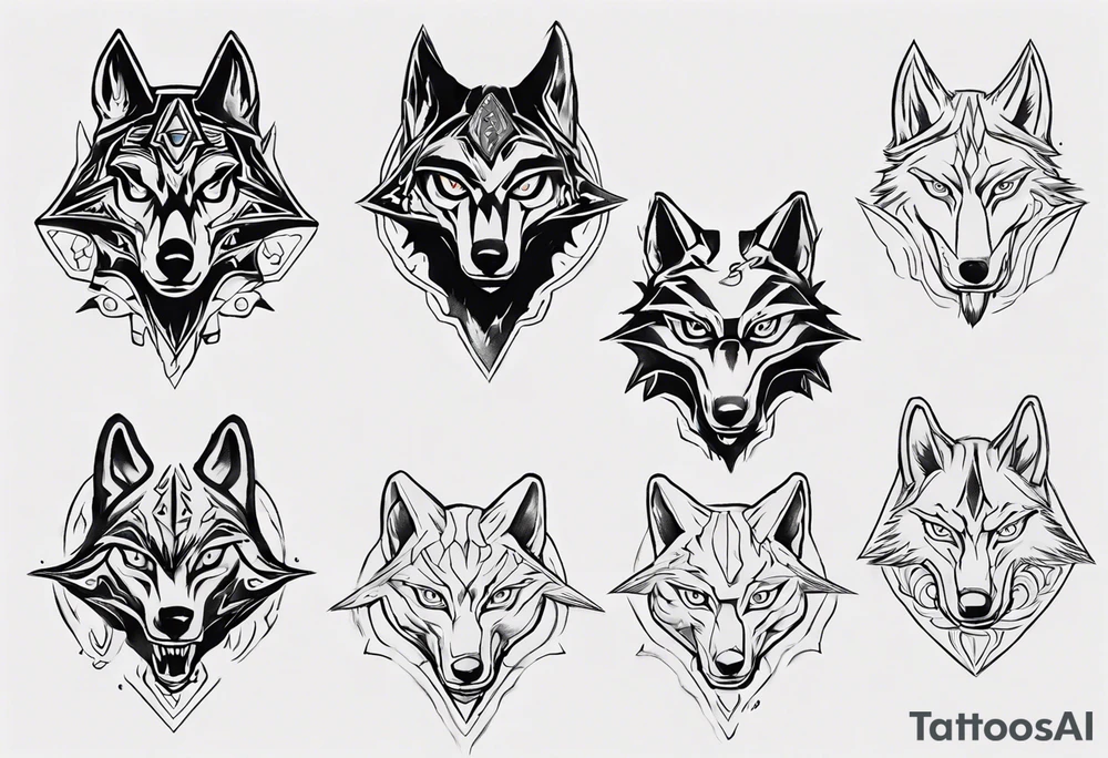 simple wolf head from zelda twilight princess tattoo idea simple wolf head from zelda twilight princess tattoo idea