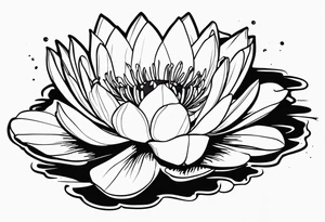 a waterlily and a gladiolus with the name anne tattoo idea