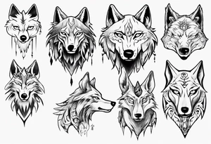 Spirit wolf tattoo idea